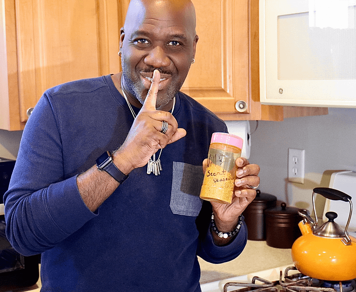 Will Downing with his secret seasoning