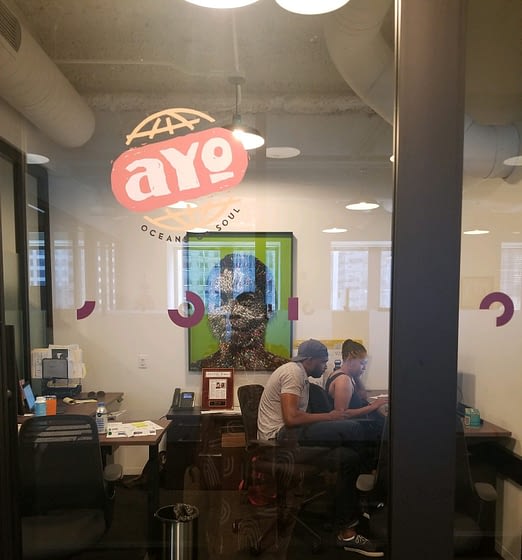 AYO founders Fred and Perteet Spenser in their Chicago office