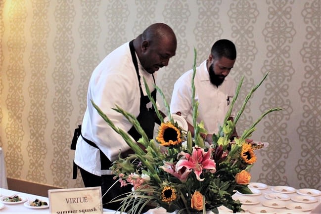 Chef Erick Williams with staff of Virtue in Chicago, IL