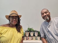 Nicole Foster and Dwight Campbell, co-founders of Baltimore-based Cajou Creamery