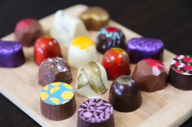 Decorated chocolates from Chocolate Therapy