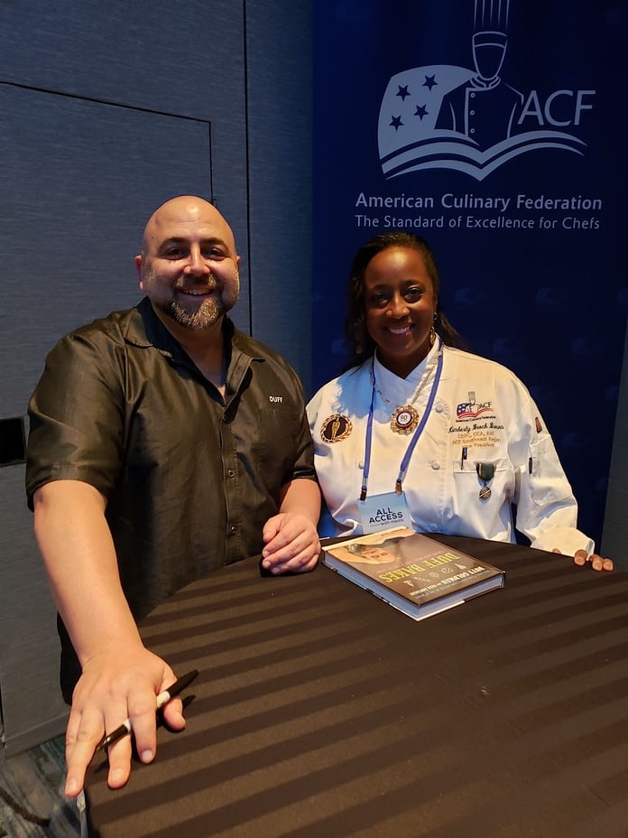 Kimberly Brock Brown with Duff Goldman from Ace of Cakes