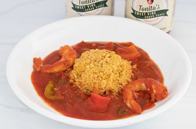 Tonita's Kitchen Sofrita Shrimp and Quinoa