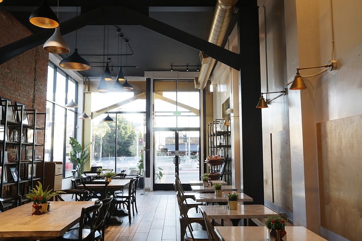 Interior of AllSpice Kitchen and Grill in Los Angeles