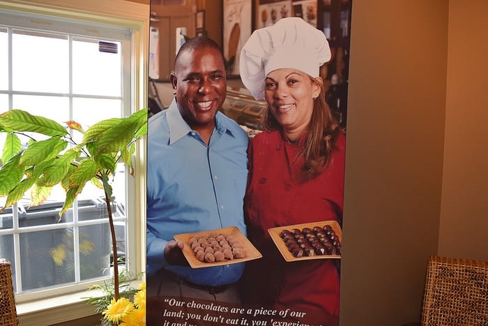 Eric and Crisoire Reid, owners of SPAGnVOLA Chocolates