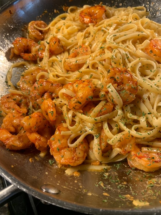 Deyana Canteen's shrimp pasta