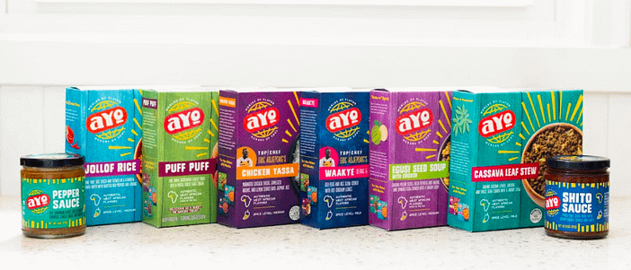 AYO Foods product line of frozen foods and sauces