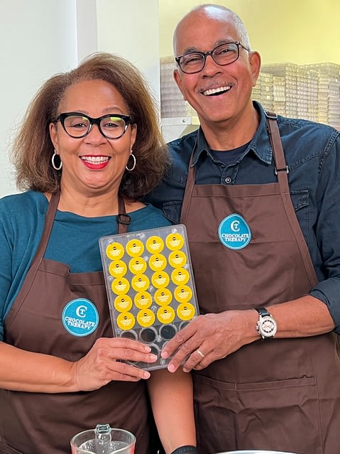 Chocolate Therapy owners Pam and David Griffin