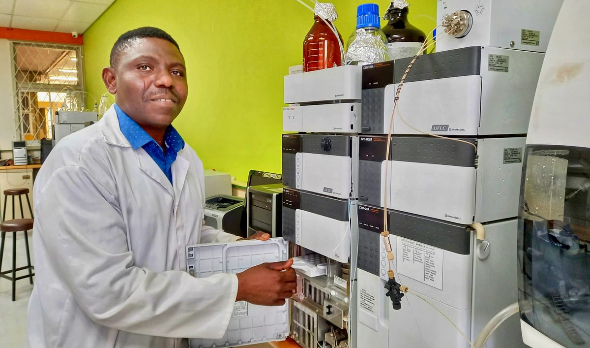 Food Science - Professor Eric Amonsou in his lab at Durban University of Technology in South Africa